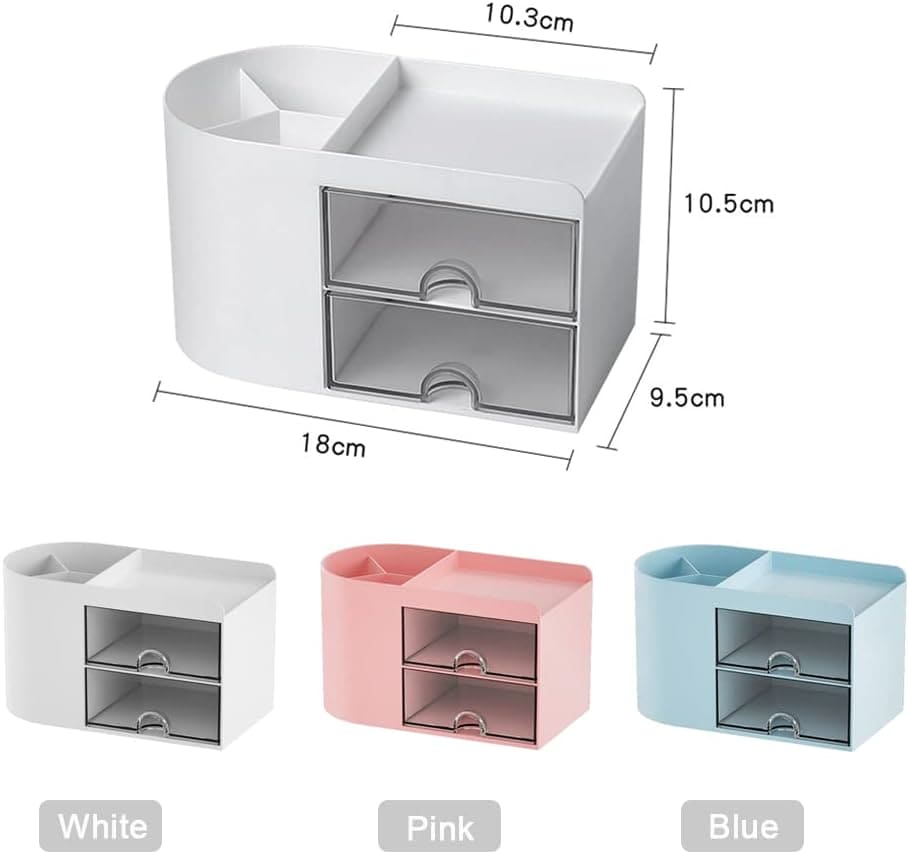 2 Drawers Simple Pen Holder, Multifunction Pencil Storage Box, Student Office Stationary Organizer, Transparent Drawer Storage Organizer, Large Capacity Sundries Storage Box, Countertop Transparent Cabinet Desk Organizer 2 Drawers Simple Pen Holder, Multifunction Pencil Storage Box, Student Office Stationary Organizer, Transparent Drawer Storage Organizer, Large Capacity Sundries Storage Box, Countertop Transparent Cabinet Desk Organizer